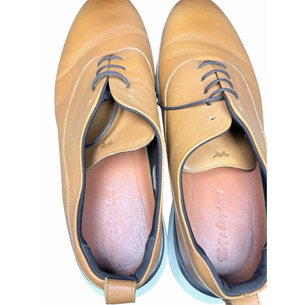 Wolf &‎ Shepherd Crossover Longwing Leather Honey White Shoes Men's Size 14 M
